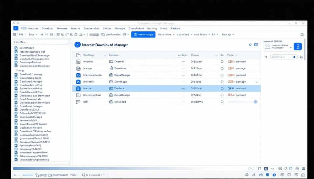 Internet Download Manager interface on a computer screen Internet Download Manager interface on a computer screen